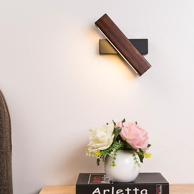 Floroux - Applique murale LED en bois, rotatif