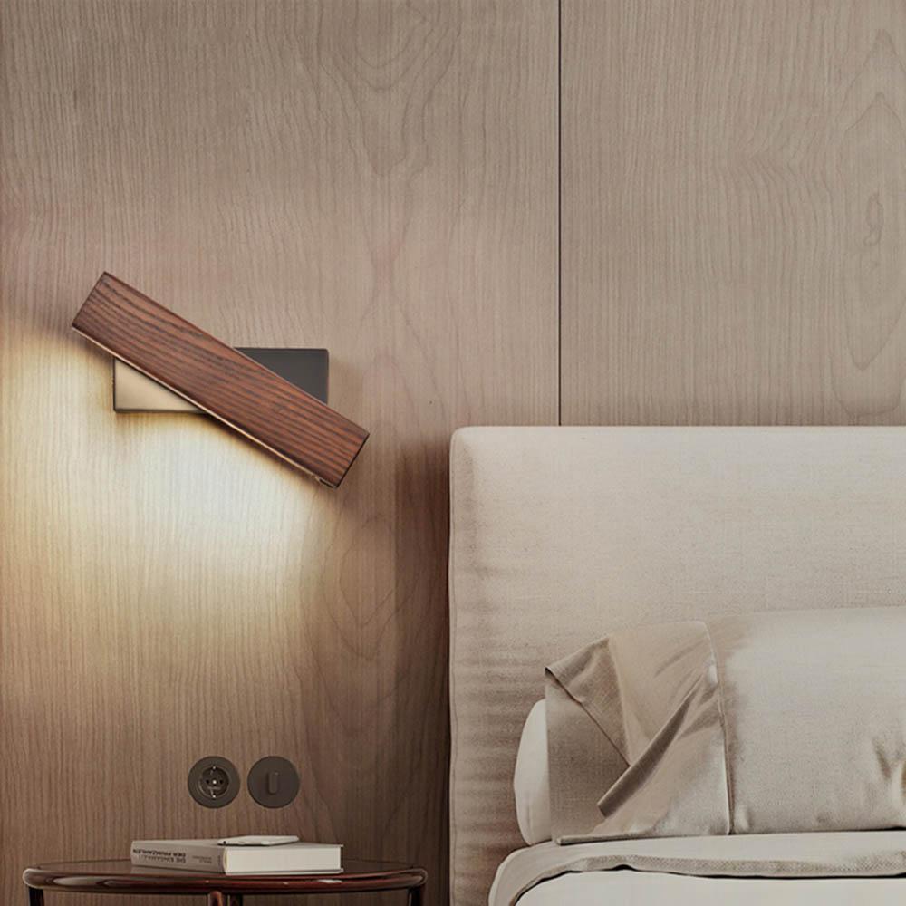 Floroux - Applique murale LED en bois, rotatif