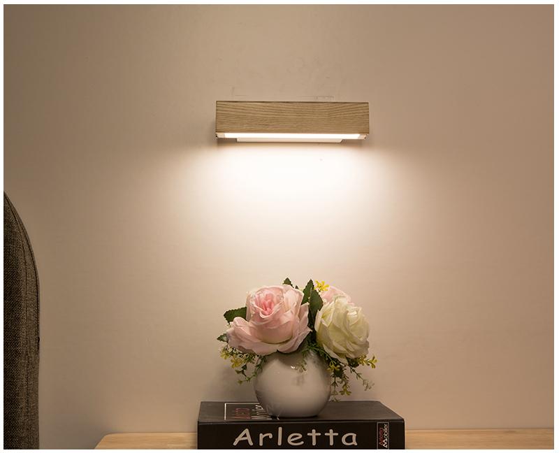Floroux - Applique murale LED en bois, rotatif