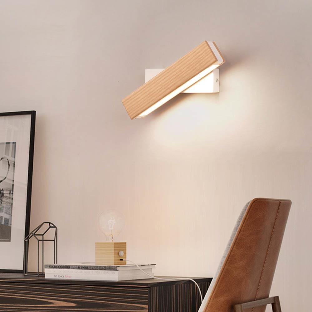 Floroux - Applique murale LED en bois, rotatif