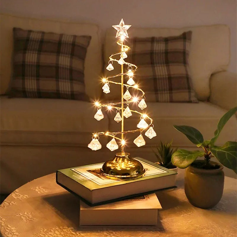 Floroux - Lampe de sapin de Noël LED festive pour une ambiance de vacances chaleureuse