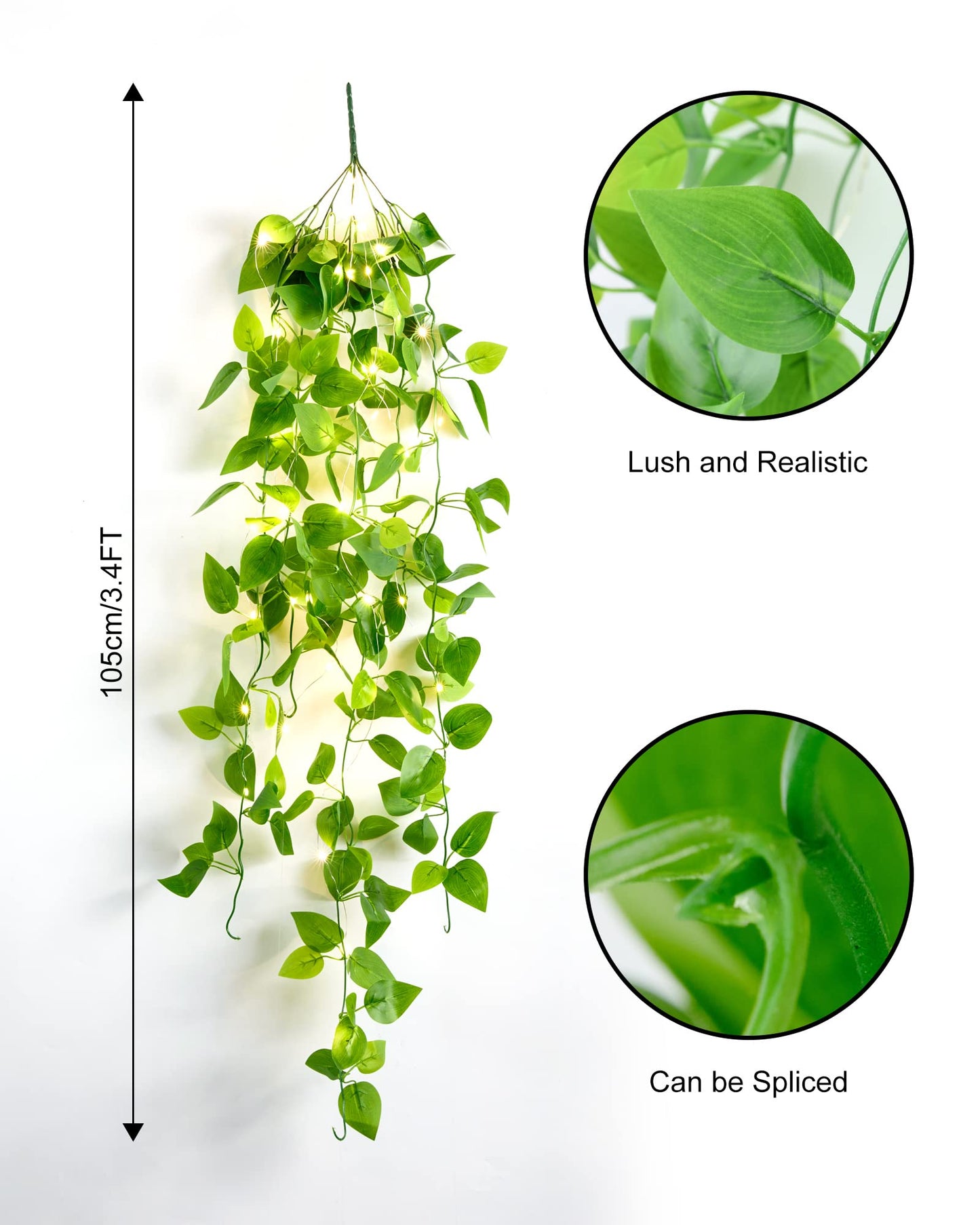 Floroux LED Ivy | Illuminated Artificial Plant | Indoor & Outdoor Decoration | Ambient Light