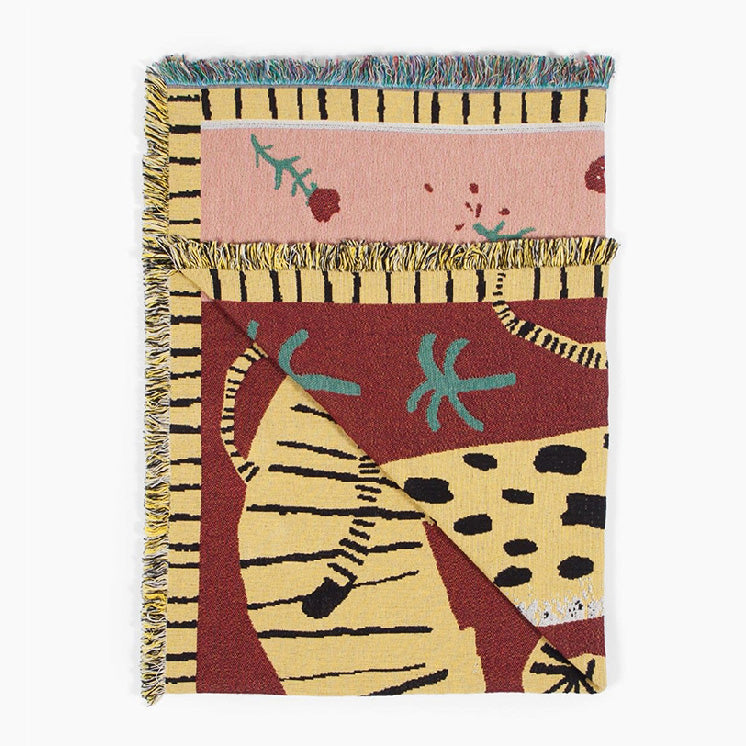 Floroux Wild Léopard & Tigre Couverture