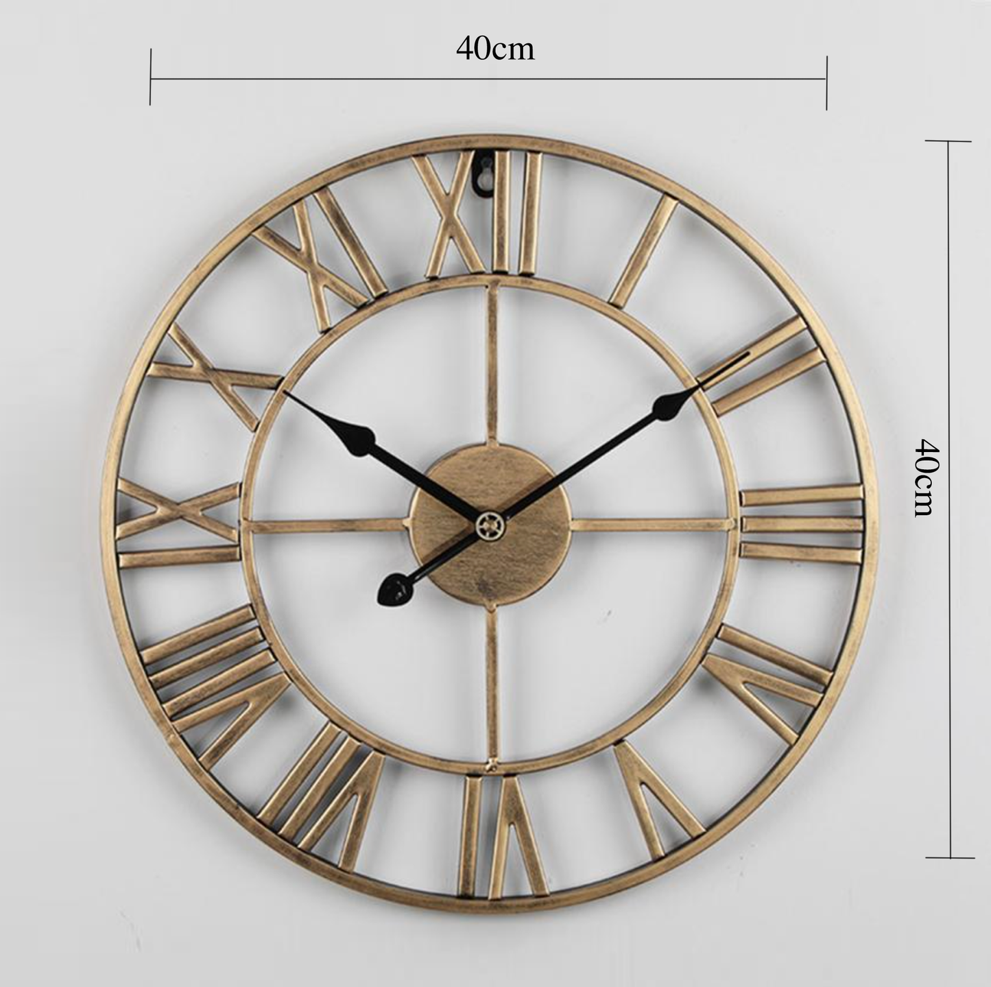 Montre murale squelette en or ou en bronze