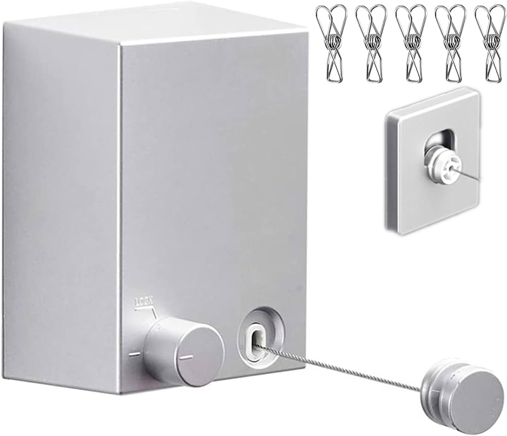 Floroux telescopic drying rack | Stainless steel | Invisible design | Space-saving for the home