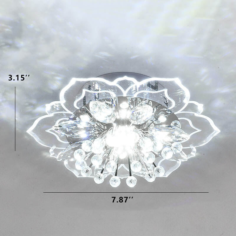 Floroux LED Crystal Ceiling Light | Flower Shape | Modern Design | Energy Saving | Decorative Lighting