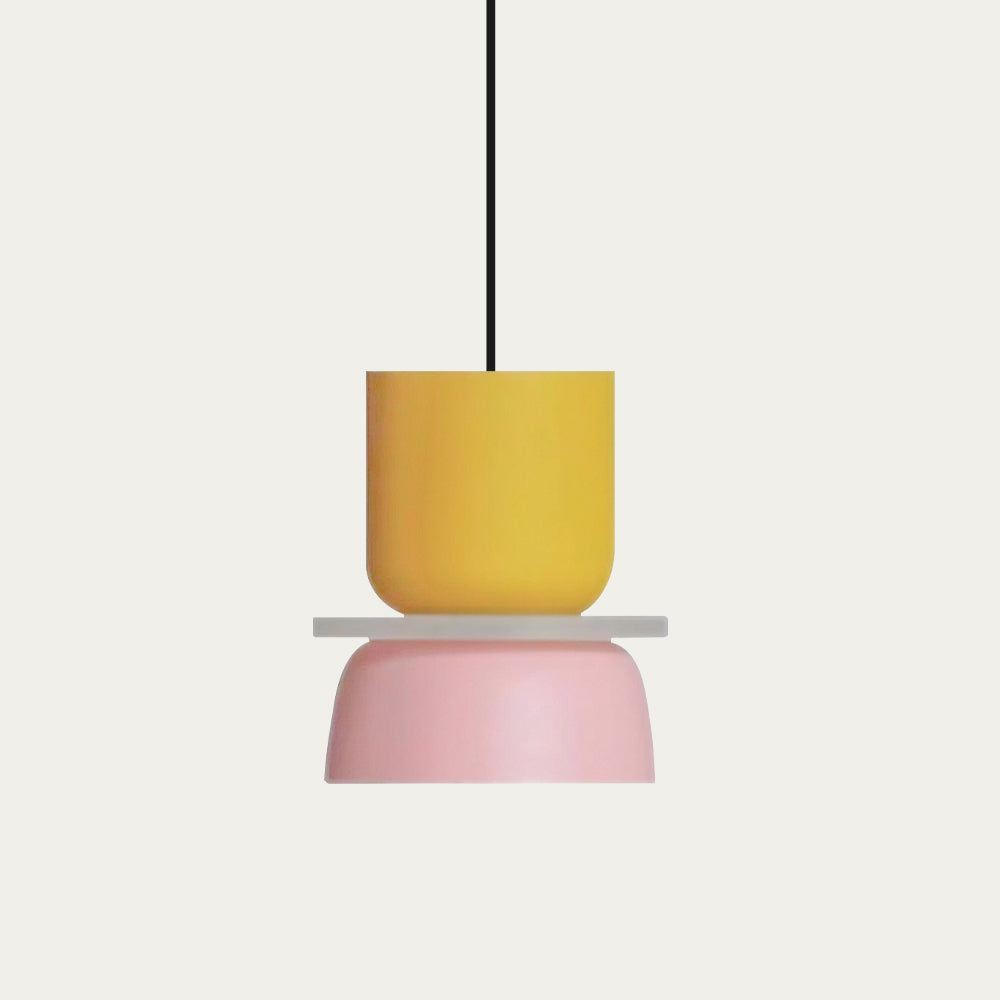 Floroux Luminaire Pendentif Scandinave à Blocs de Couleurs