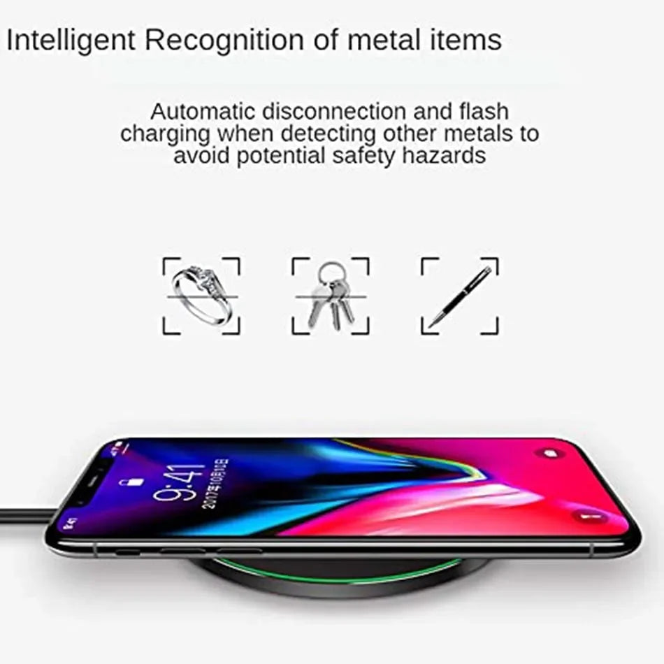 100W Pad de Chargement Magnétique Qi Sans Fil Rapide pour iPhone Samsung & Android