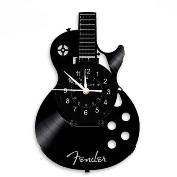 Horloge murale en vinyle de guitare - Apportez une touche musicale à votre espace