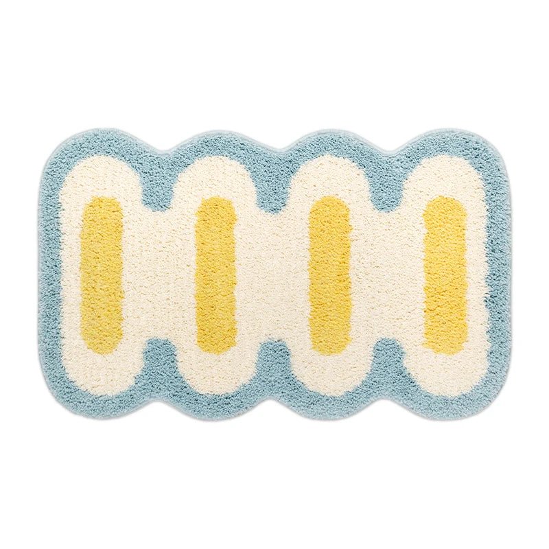 Tapis de bain doux avec un design géométrique