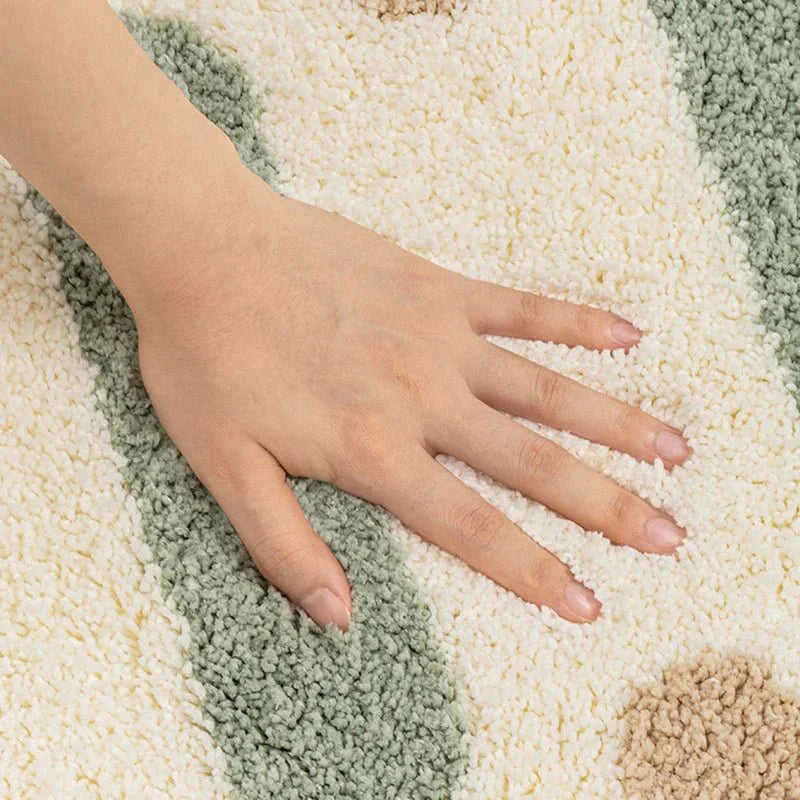 Tapis de bain doux avec un design géométrique