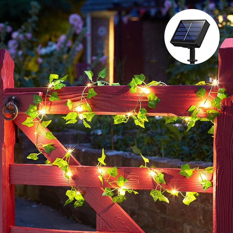 Guirlandes solaires Floroux Fée Luminaires Lierre | Étanche | Lampe d'ambiance LED pour jardin et balcon | Décor pour espaces extérieurs