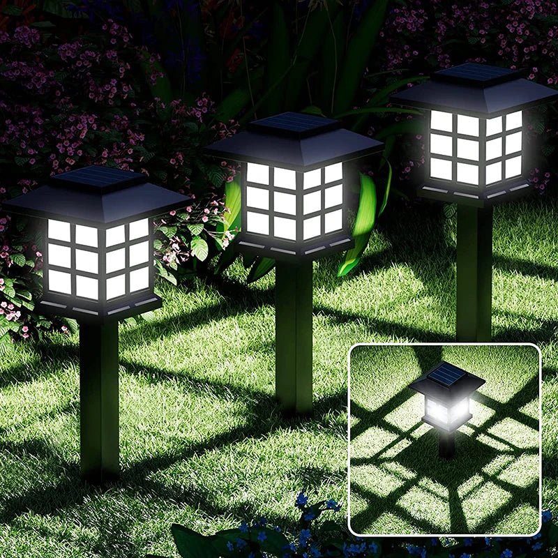 Floroux Lanternes de chemin de jardin LED | Éclairage solaire | Résistant aux intempéries | Énergétiquement efficient