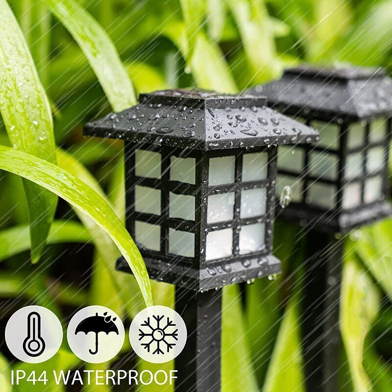 Floroux Lanternes de chemin de jardin LED | Éclairage solaire | Résistant aux intempéries | Énergétiquement efficient