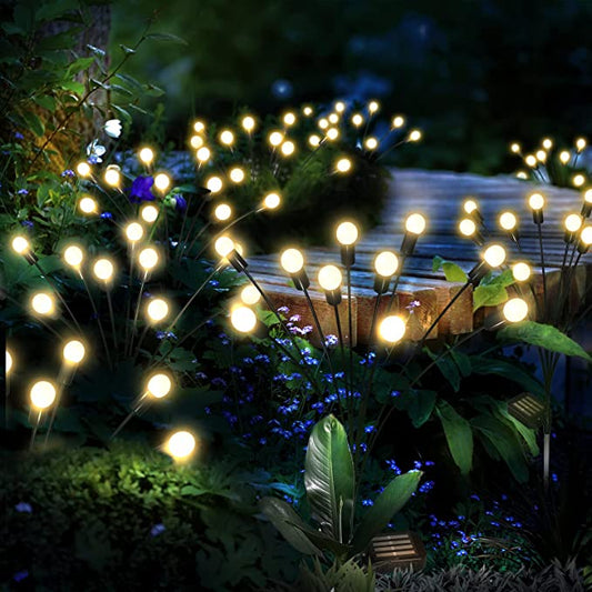Floroux Lampes de jardin solaires | Effet de balancement | Résistant aux intempéries | Décoration fonctionnant à l'énergie solaire pour l'extérieur