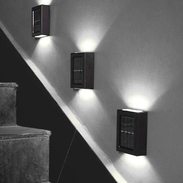 Lampes murales solaires LED sans fil Deluxe – Éclairage efficace pour vos murs extérieurs