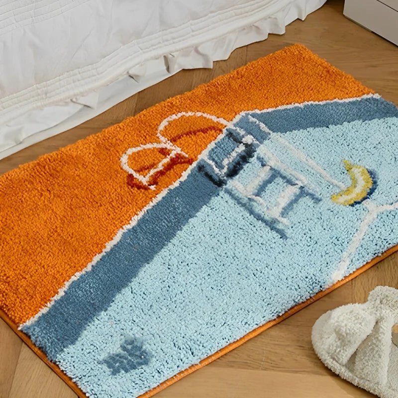 Tapis de bain design piscine