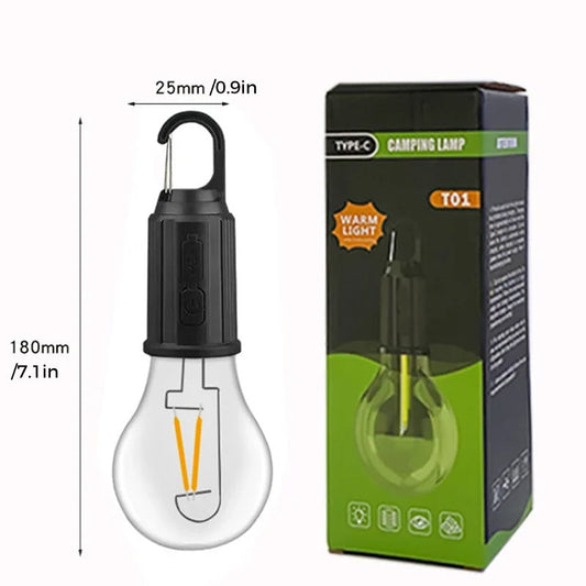 Floroux Outdoor Hanging Lamp | Type-C Charging Function | Retro Bulb | Camping Lighting 2023