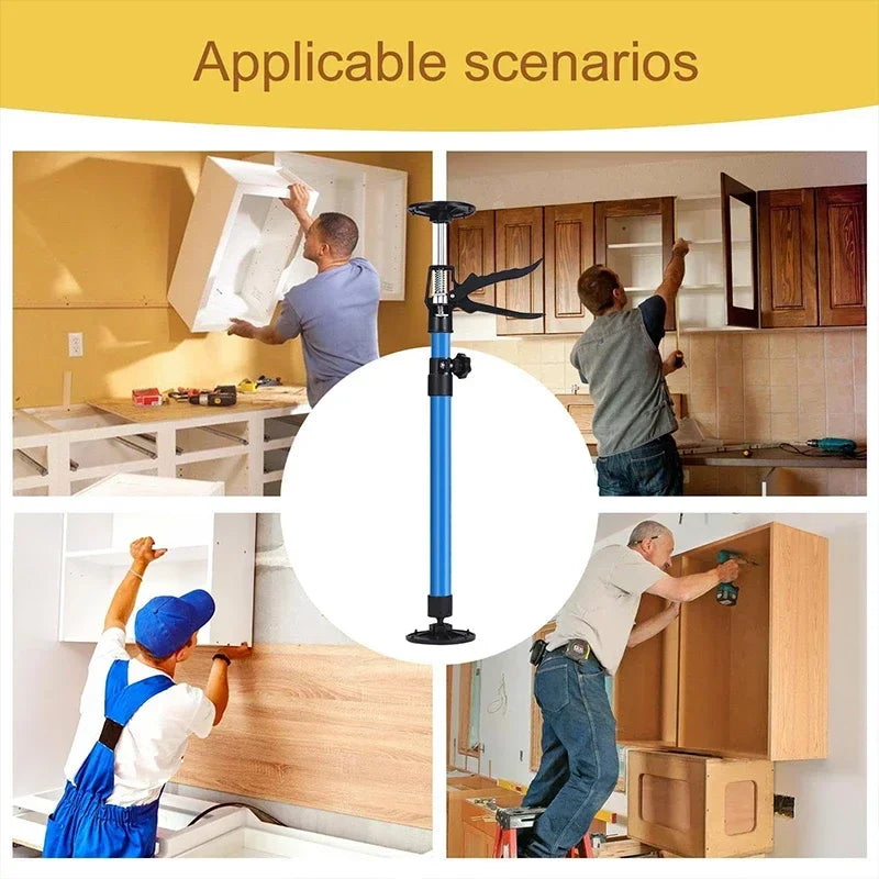 1/2pcs Support de Cabinet Pôle en Acier Télescopique Réglable Crics de Cabinet pour Installer des Cabinets Supporte Jusqu'à 30 Kg Par Tige