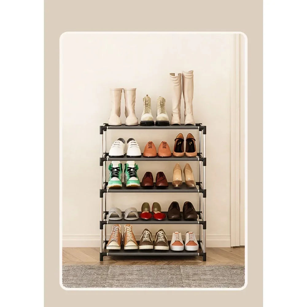 Étagère à chaussures haute : Solution de rangement peu encombrante, stable et durable
