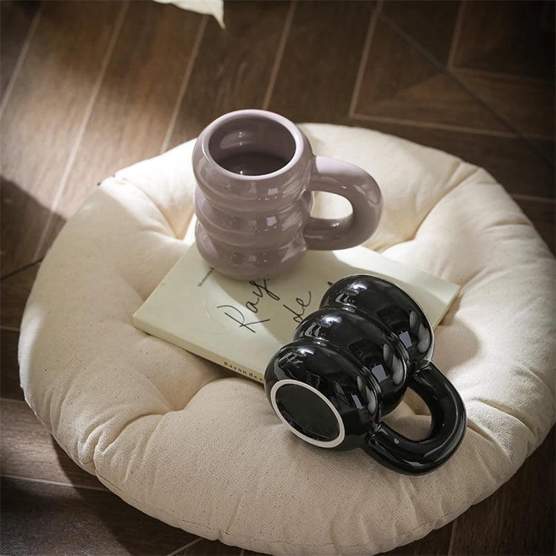Tasse à café épaisse chunky avec anse │ Accessoires de cuisine en céramique