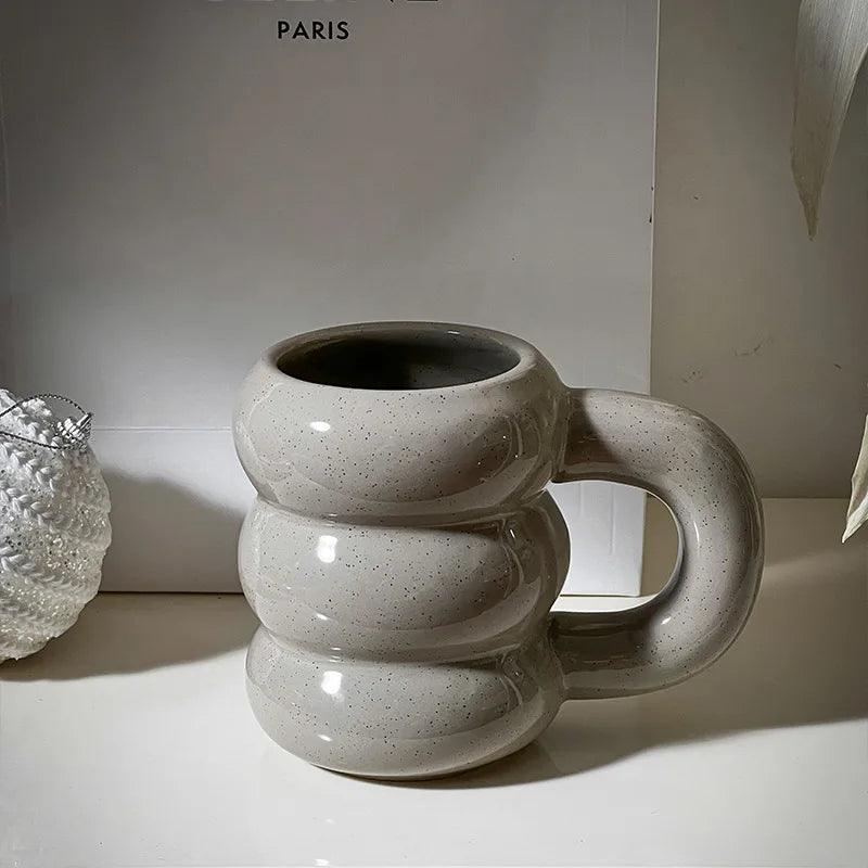 Tasse à café épaisse chunky avec anse │ Accessoires de cuisine en céramique
