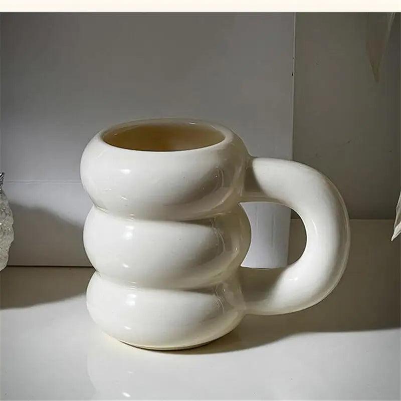 Tasse à café épaisse chunky avec anse │ Accessoires de cuisine en céramique