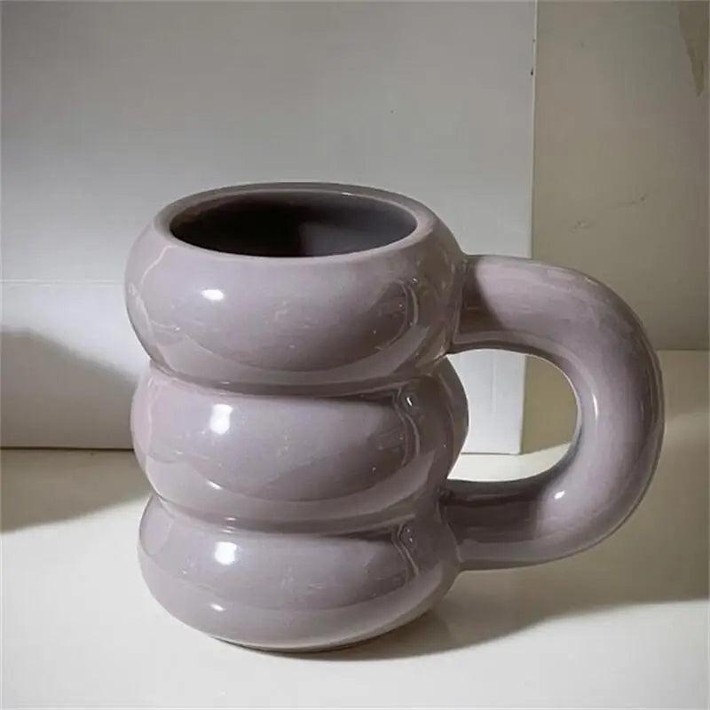 Tasse à café épaisse chunky avec anse │ Accessoires de cuisine en céramique