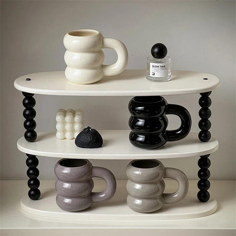 Tasse à café épaisse chunky avec anse │ Accessoires de cuisine en céramique