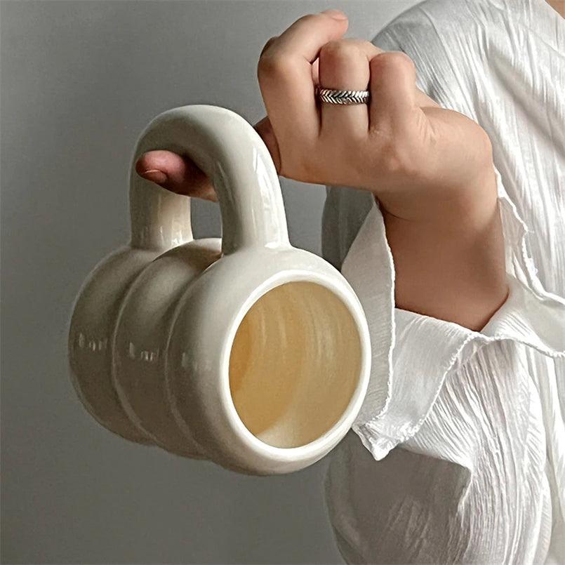 Tasse à café épaisse chunky avec anse │ Accessoires de cuisine en céramique