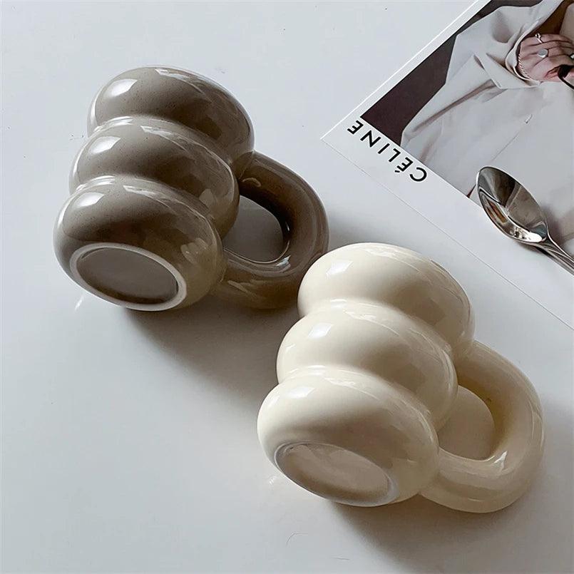 Tasse à café épaisse chunky avec anse │ Accessoires de cuisine en céramique
