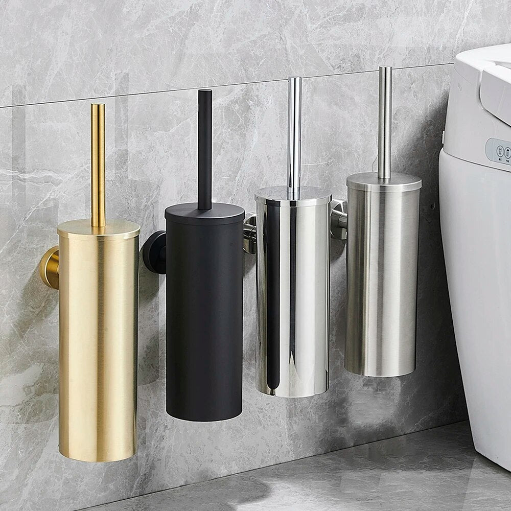 Porte-brosse WC mural moderne - SteelMate - Accessoire de salle de bain élégant pour une hygiène optimale