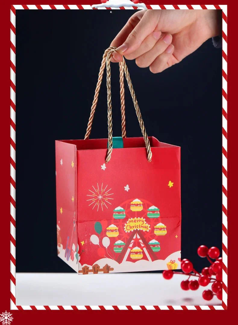Tasse en verre transparent de Noël avec boîte cadeau en option