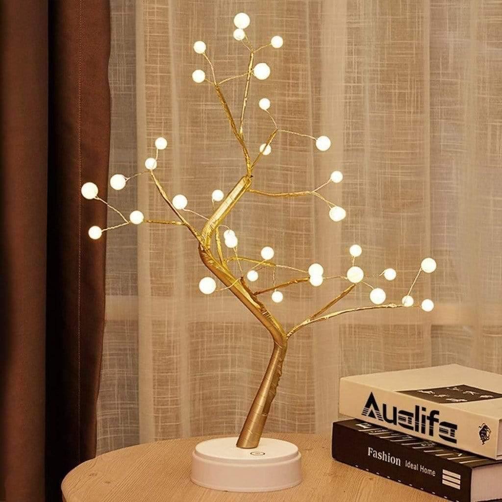 Floroux LED arbre lampe de table | Lumière d'ambiance magique | Sans fil | Décoration pour la maison