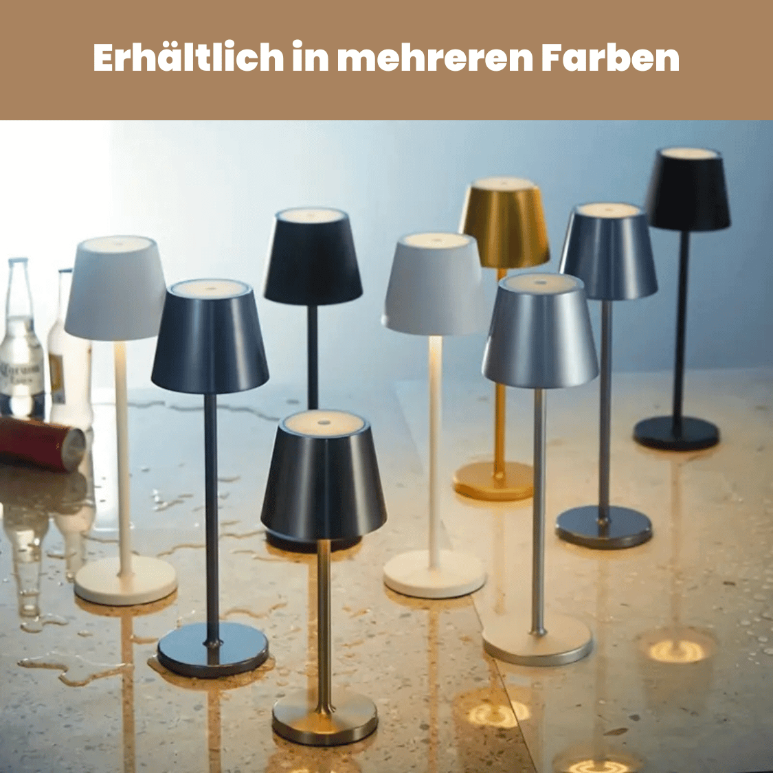 Floroux LED lampe de table – Sans fil, commande tactile & lumière dimmable