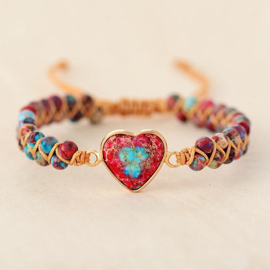Amélie LoveStone Bracelet - Élégant Accessoire en Jaspis