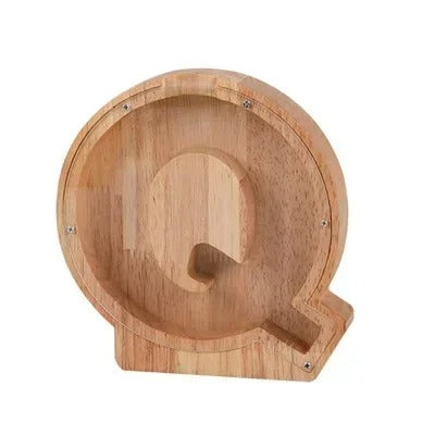 Tirelire avec lettres en bois – Épargner – personnalisable – rangement sécurisé
