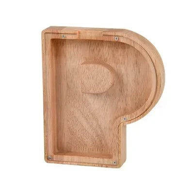 Tirelire avec lettres en bois – Épargner – personnalisable – rangement sécurisé