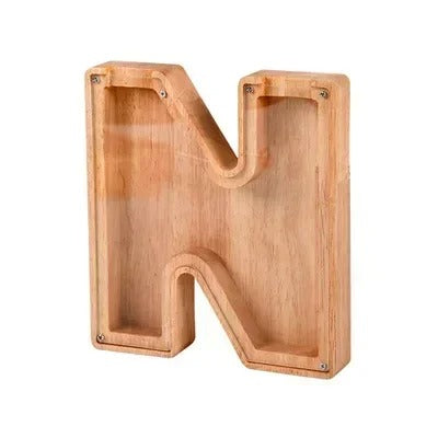 Tirelire avec lettres en bois – Épargner – personnalisable – rangement sécurisé