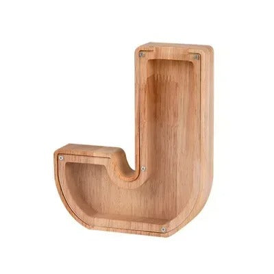 Tirelire avec lettres en bois – Épargner – personnalisable – rangement sécurisé