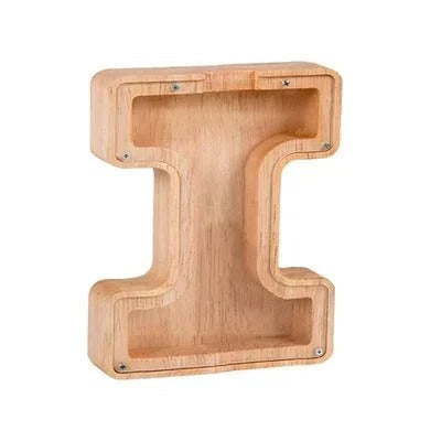 Tirelire avec lettres en bois – Épargner – personnalisable – rangement sécurisé