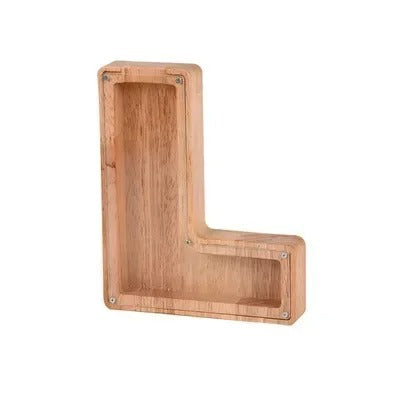 Tirelire avec lettres en bois – Épargner – personnalisable – rangement sécurisé