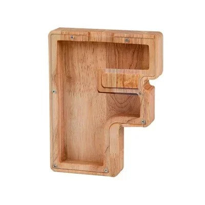 Tirelire avec lettres en bois – Épargner – personnalisable – rangement sécurisé