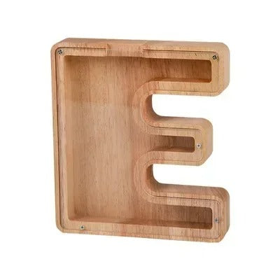 Tirelire avec lettres en bois – Épargner – personnalisable – rangement sécurisé