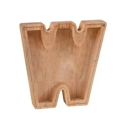 Tirelire avec lettres en bois – Épargner – personnalisable – rangement sécurisé