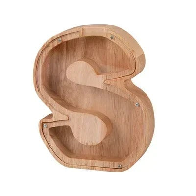 Tirelire avec lettres en bois – Épargner – personnalisable – rangement sécurisé