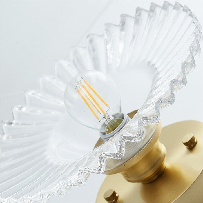 RetroRib™ – Vintage Ribbed Glass Ceiling Light