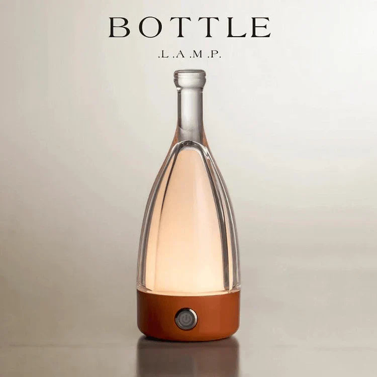 Floroux Decorative Rechargeable Night Lamp | Wine Bottle Design | Ambient LED Lighting | Wireless