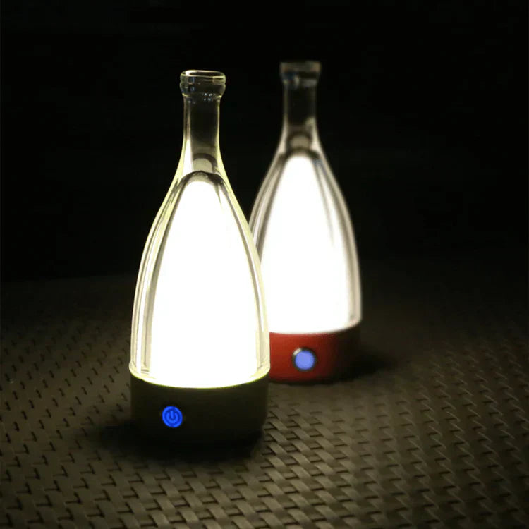 Floroux Decorative Rechargeable Night Lamp | Wine Bottle Design | Ambient LED Lighting | Wireless