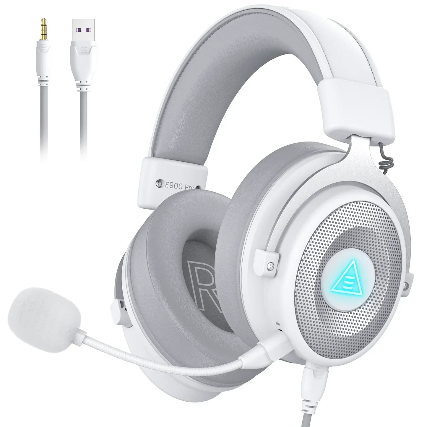 EKSA E900 Pro Casque de jeux câblé avec microphone - TWS Réduction de bruit HiFi Stéréo Surround 7.1 Casque dynamique